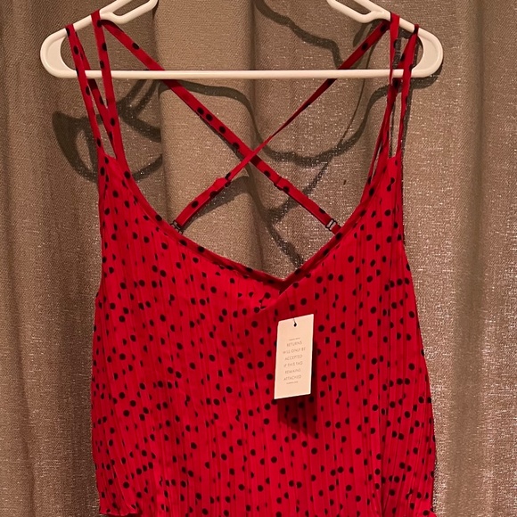 Red polka dot jumpsuit - Picture 1 of 4